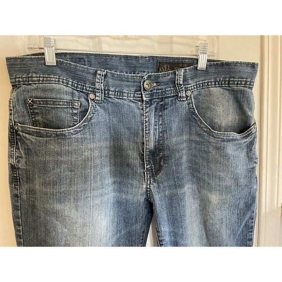 TK AXEL Jeans Mens 34x32 Slim Boot Blue Denim Medium Wash 5 Pocket - Picture 5 of 13